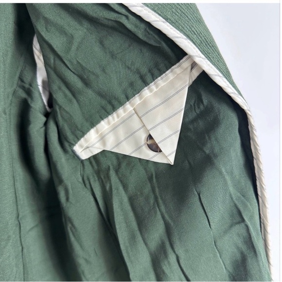 Anthropologie Maeve Corduroy Dark Green Double-Breasted Blazer (size 2) - Picture 7 of 8